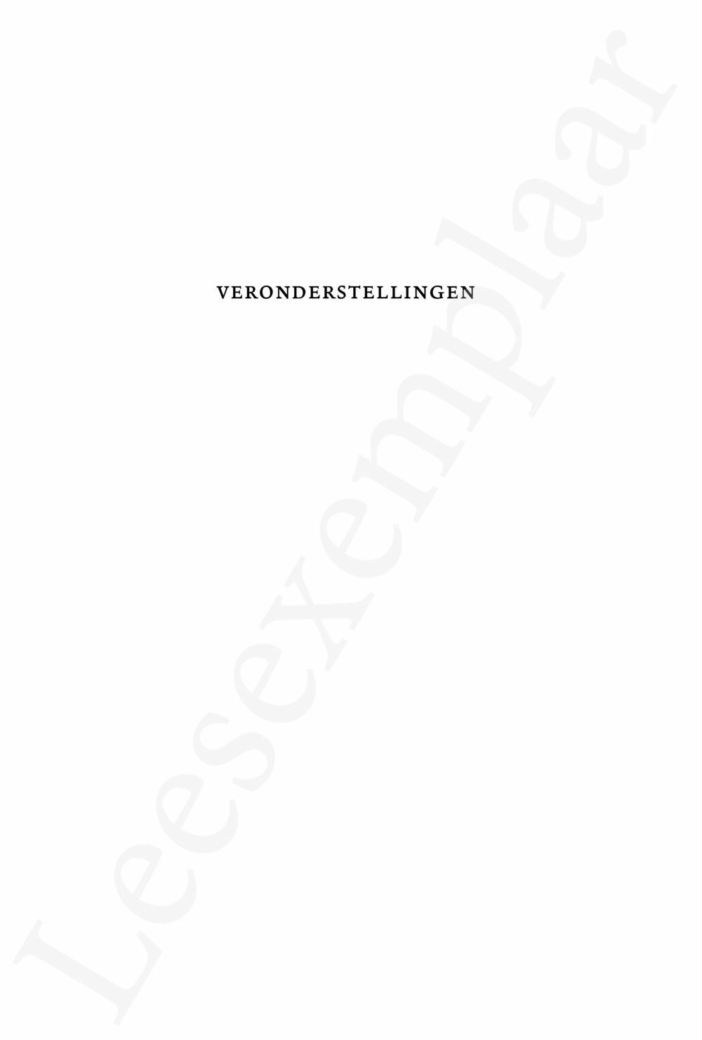 Preview: Veronderstellingen
