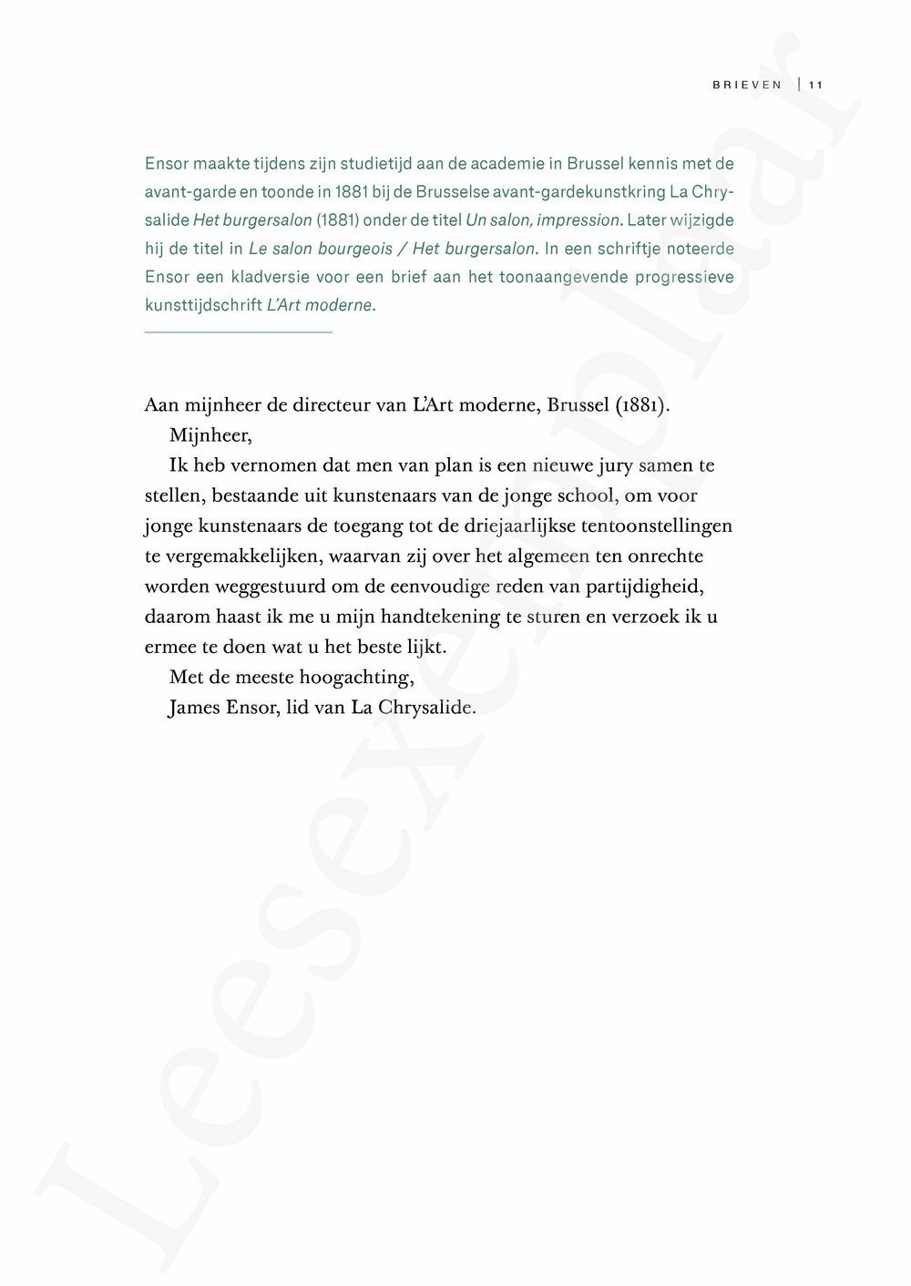 Preview: Ensor in briefvorm