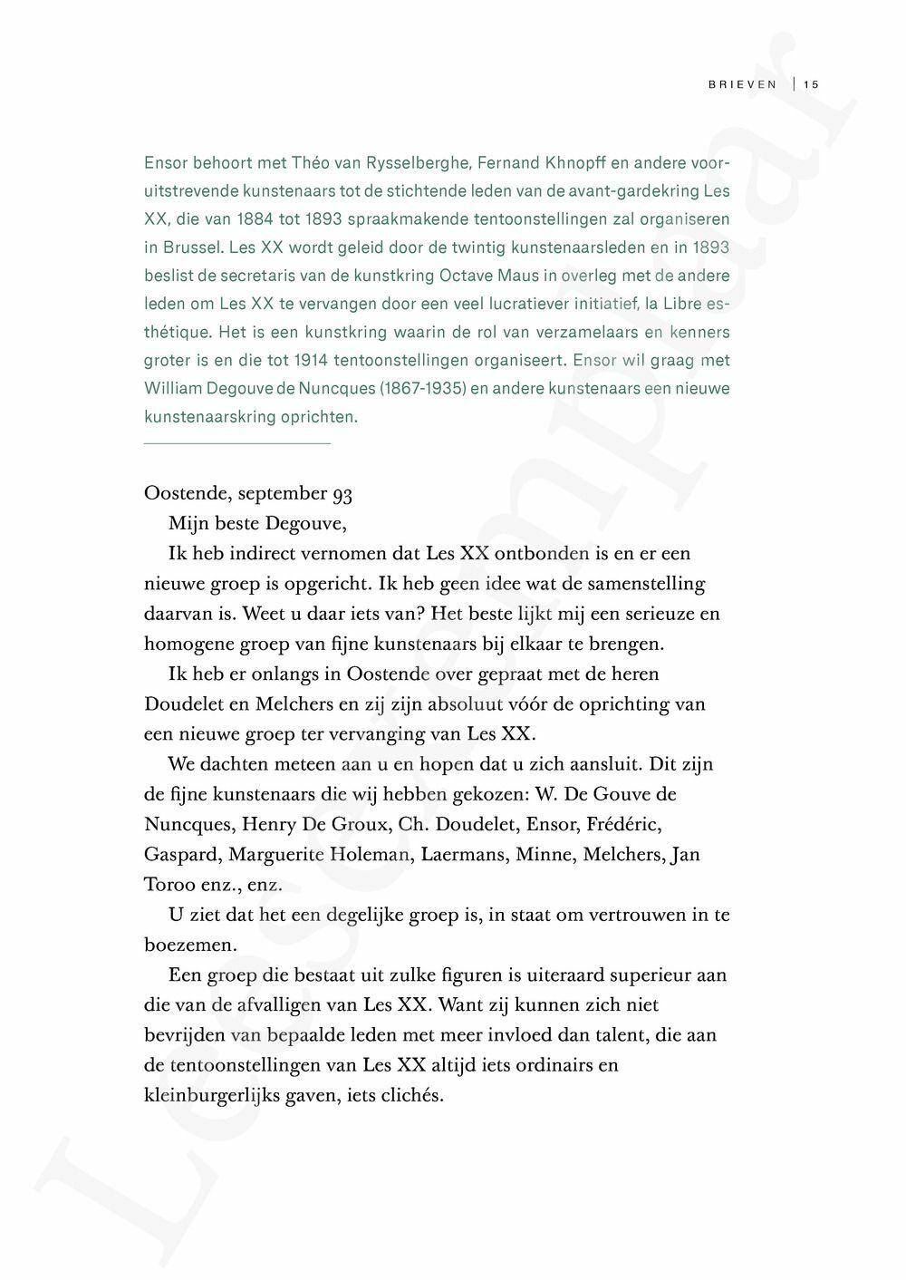 Preview: Ensor in briefvorm