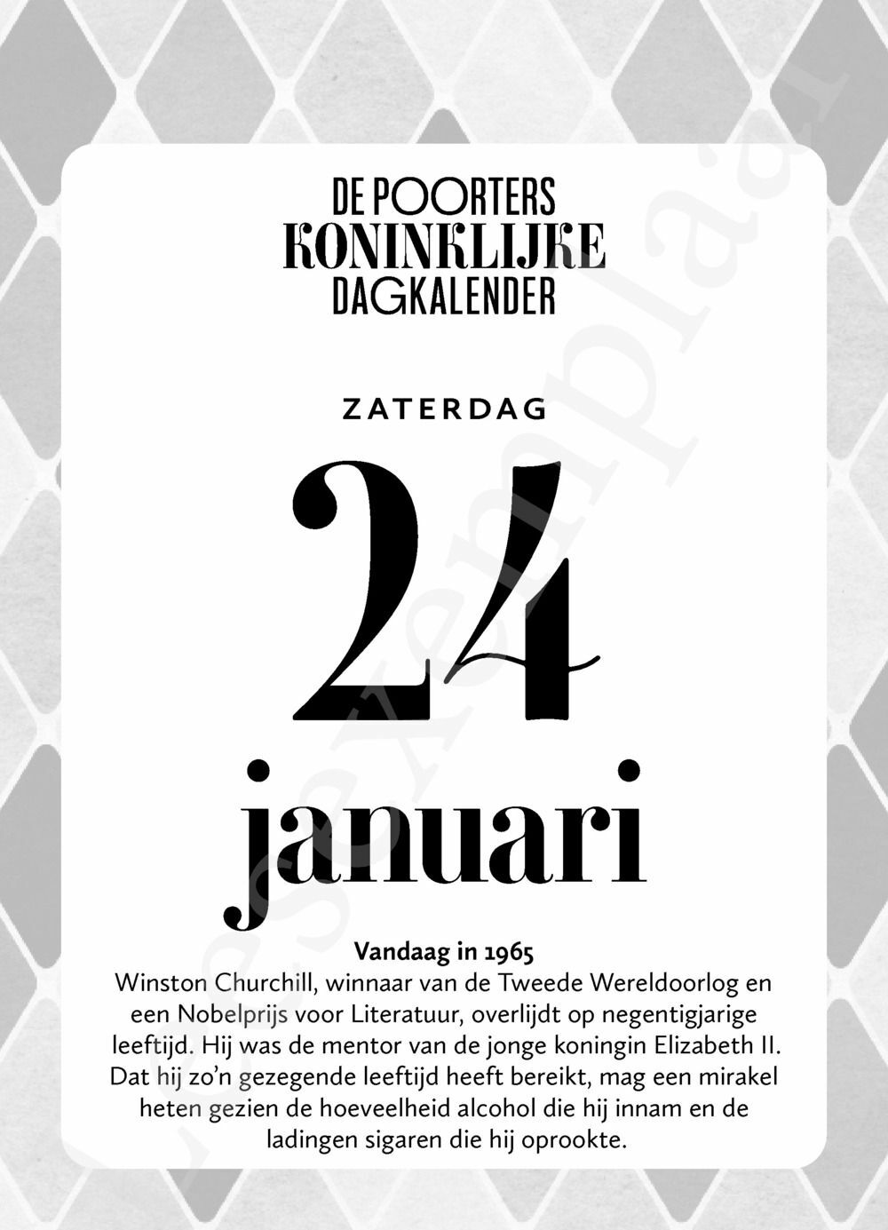 Preview: De Poorters koninklijke dagkalender 2026