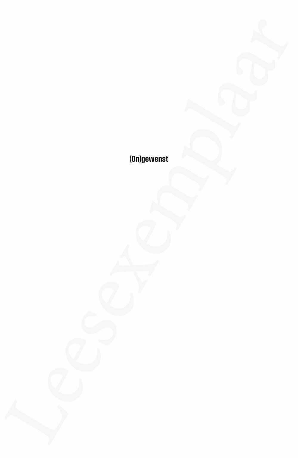 Preview: (On)gewenst