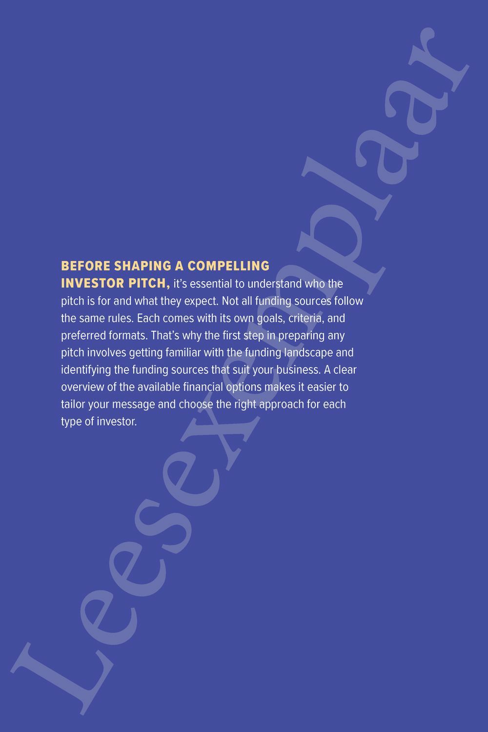Preview: Investor pitching