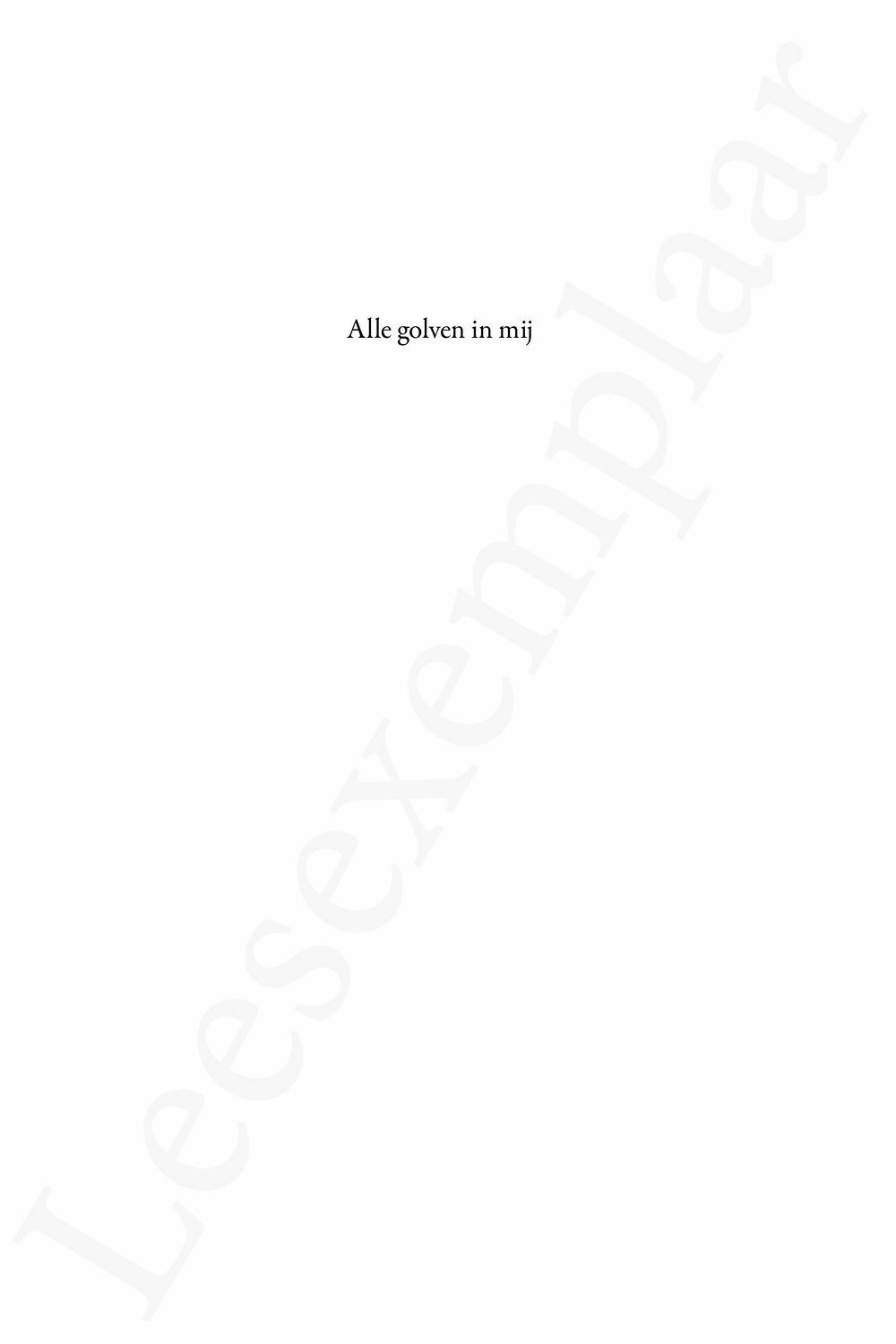 Preview: Alle golven in mij