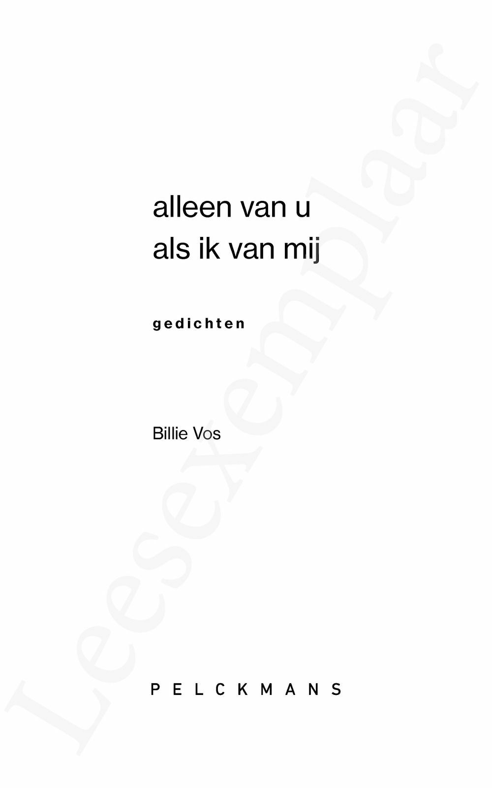 Preview: Alleen van u als ik van mij