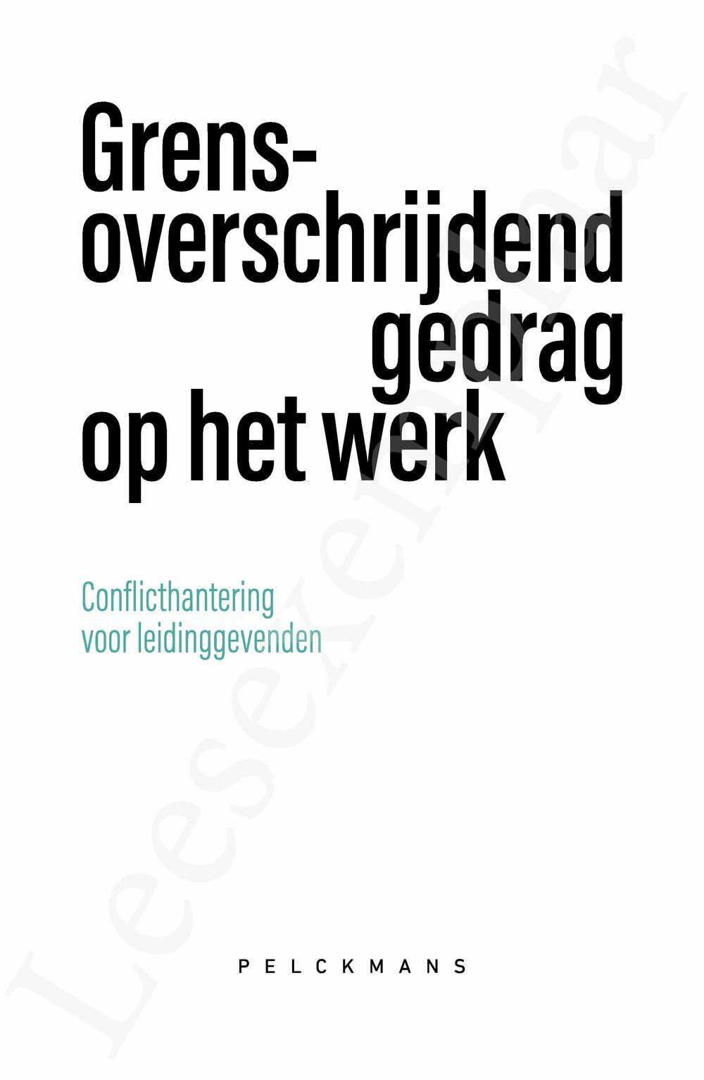 Preview: Grensoverschrijdend gedrag op het werk
