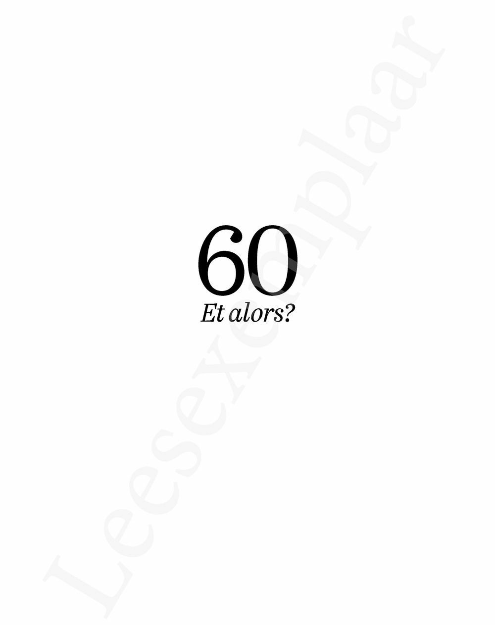 Preview: 60 Et alors?