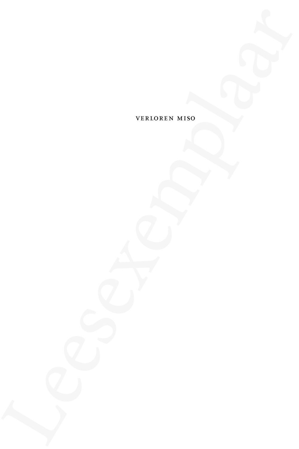 Preview: Verloren miso