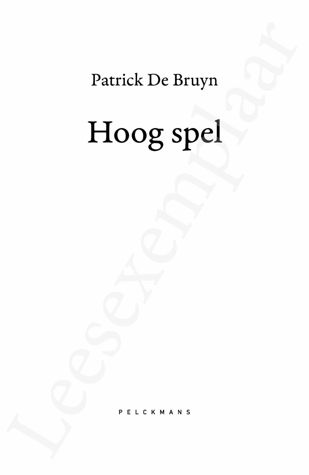 Preview: Hoog spel