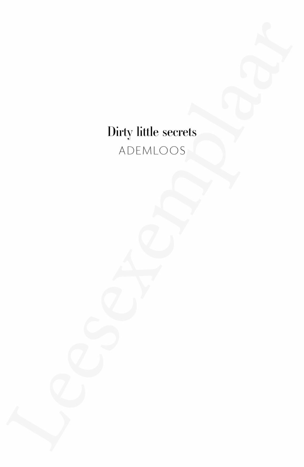Preview: Dirty Little Secrets: Ademloos