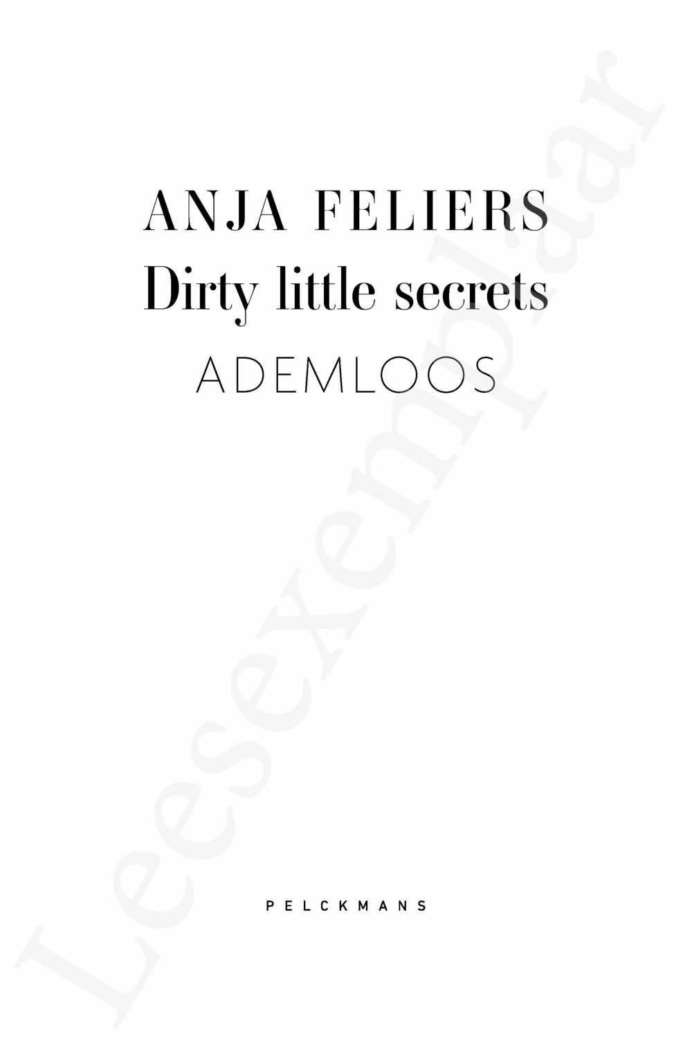 Preview: Dirty Little Secrets: Ademloos