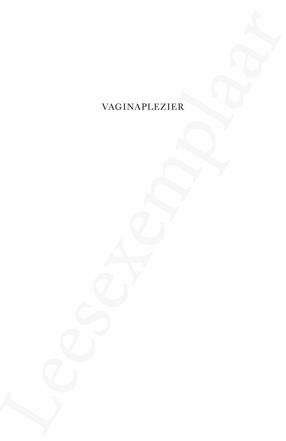 Preview: Vaginaplezier