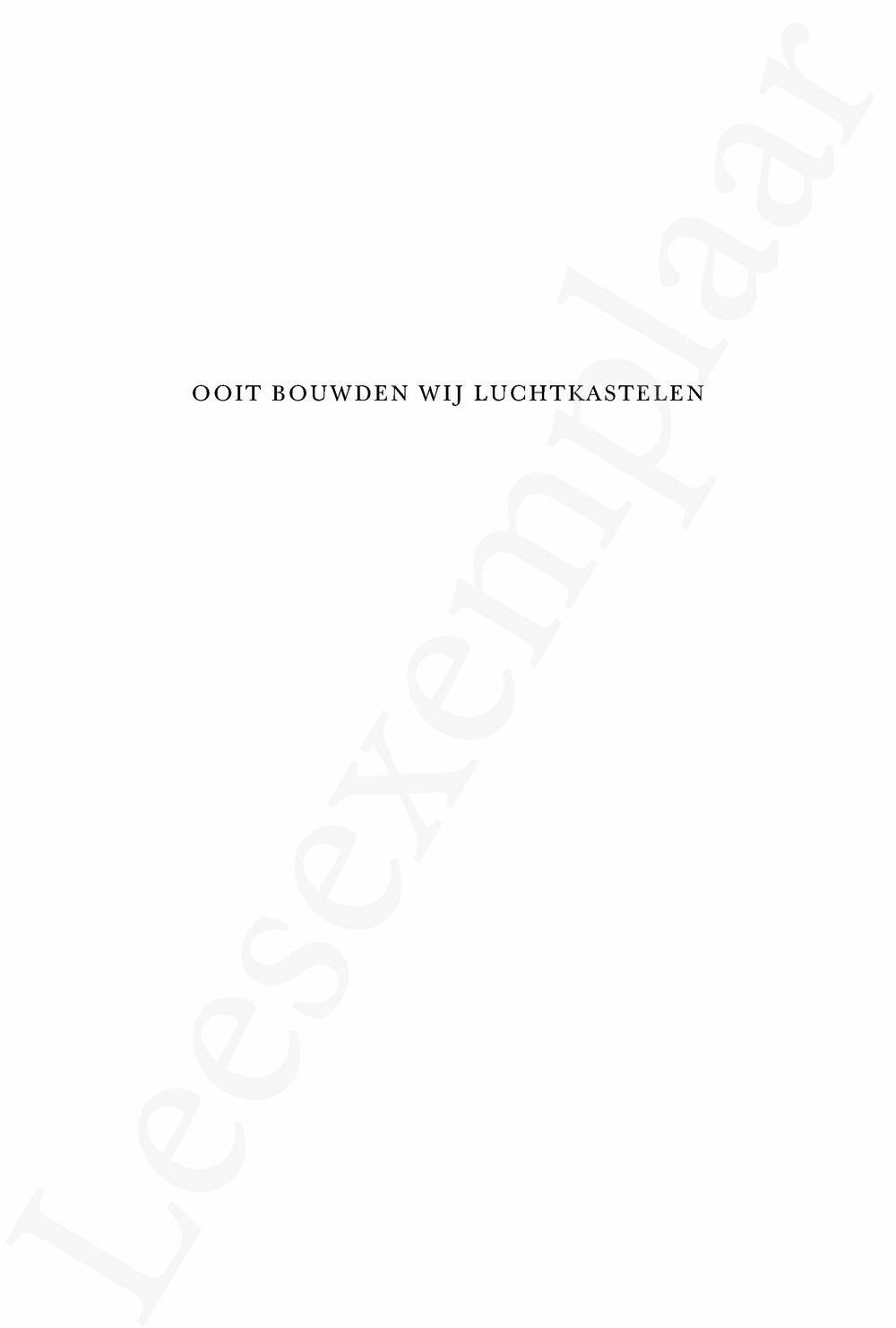 Preview: Ooit bouwden wij luchtkastelen