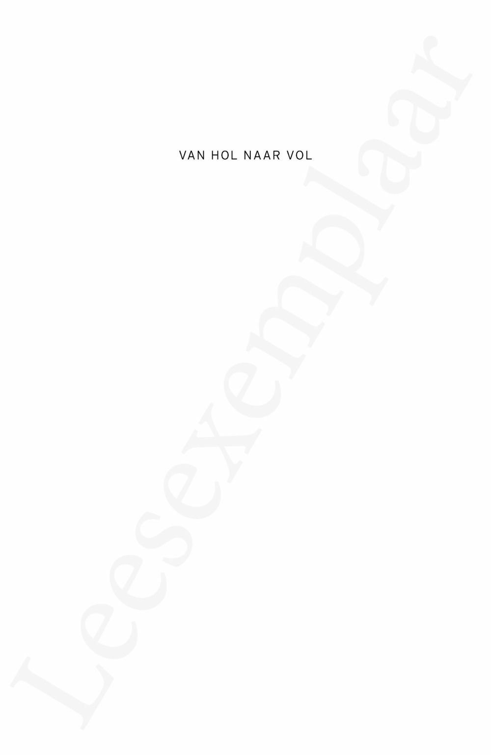 Preview: Van hol naar vol