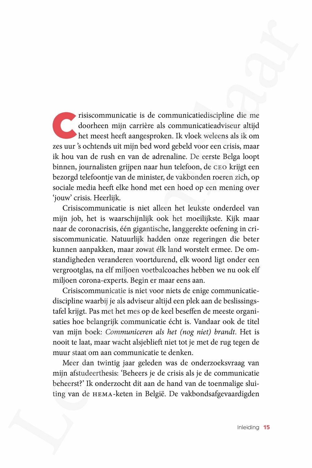 Preview: Communiceren als het (nog niet) brandt