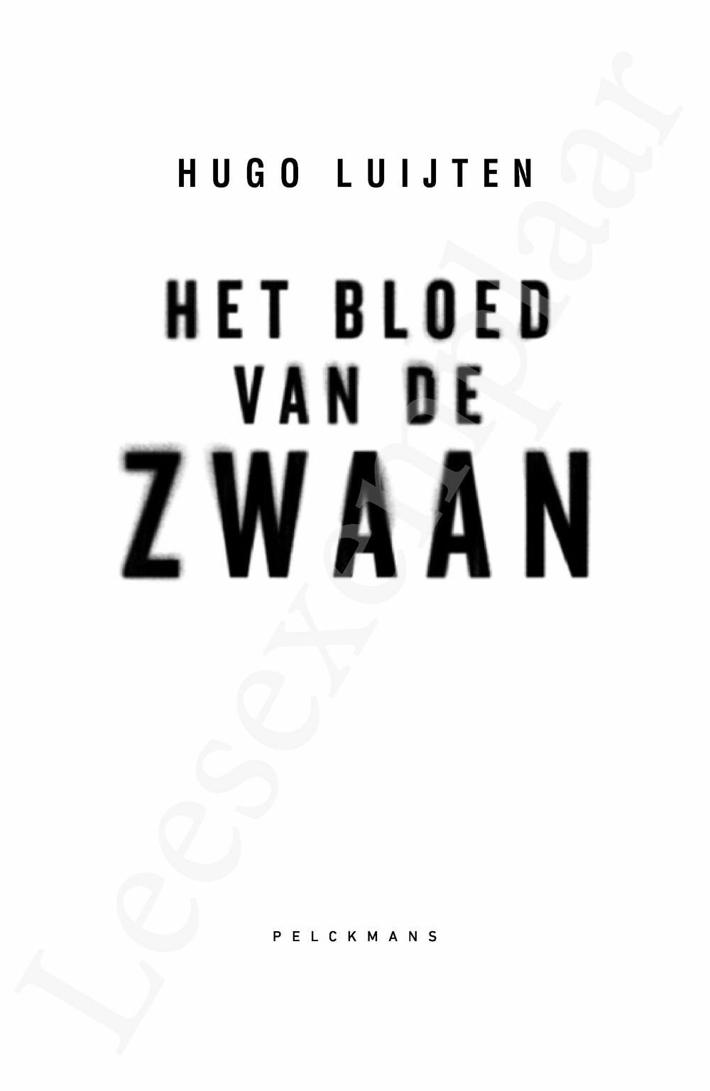 Preview: Het bloed van de zwaan