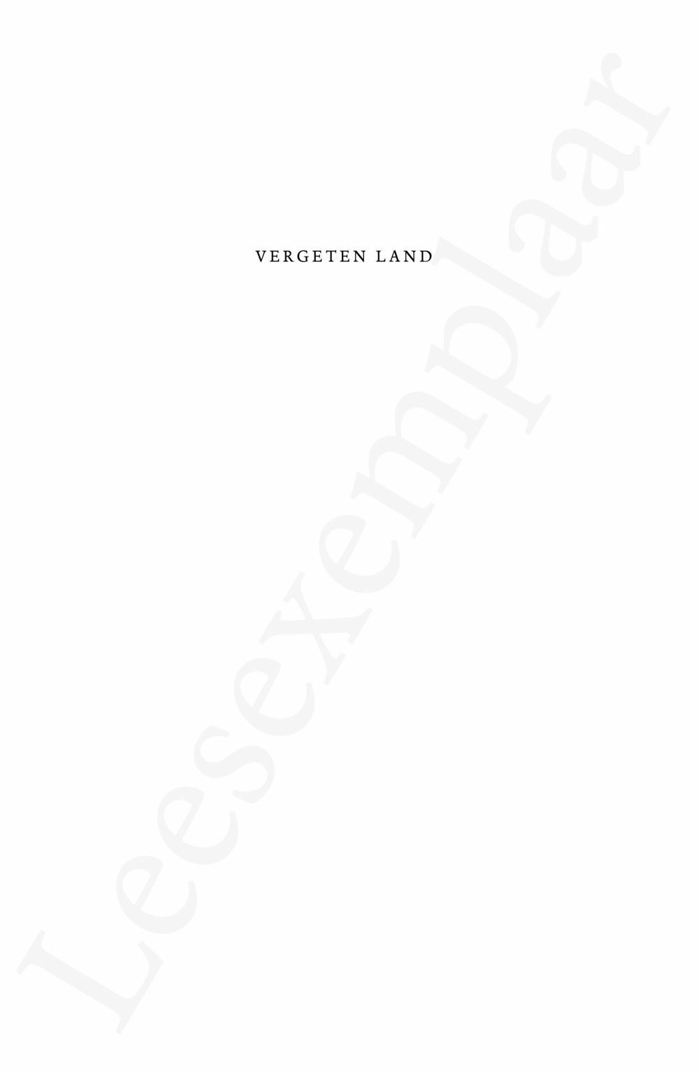 Preview: Vergeten land