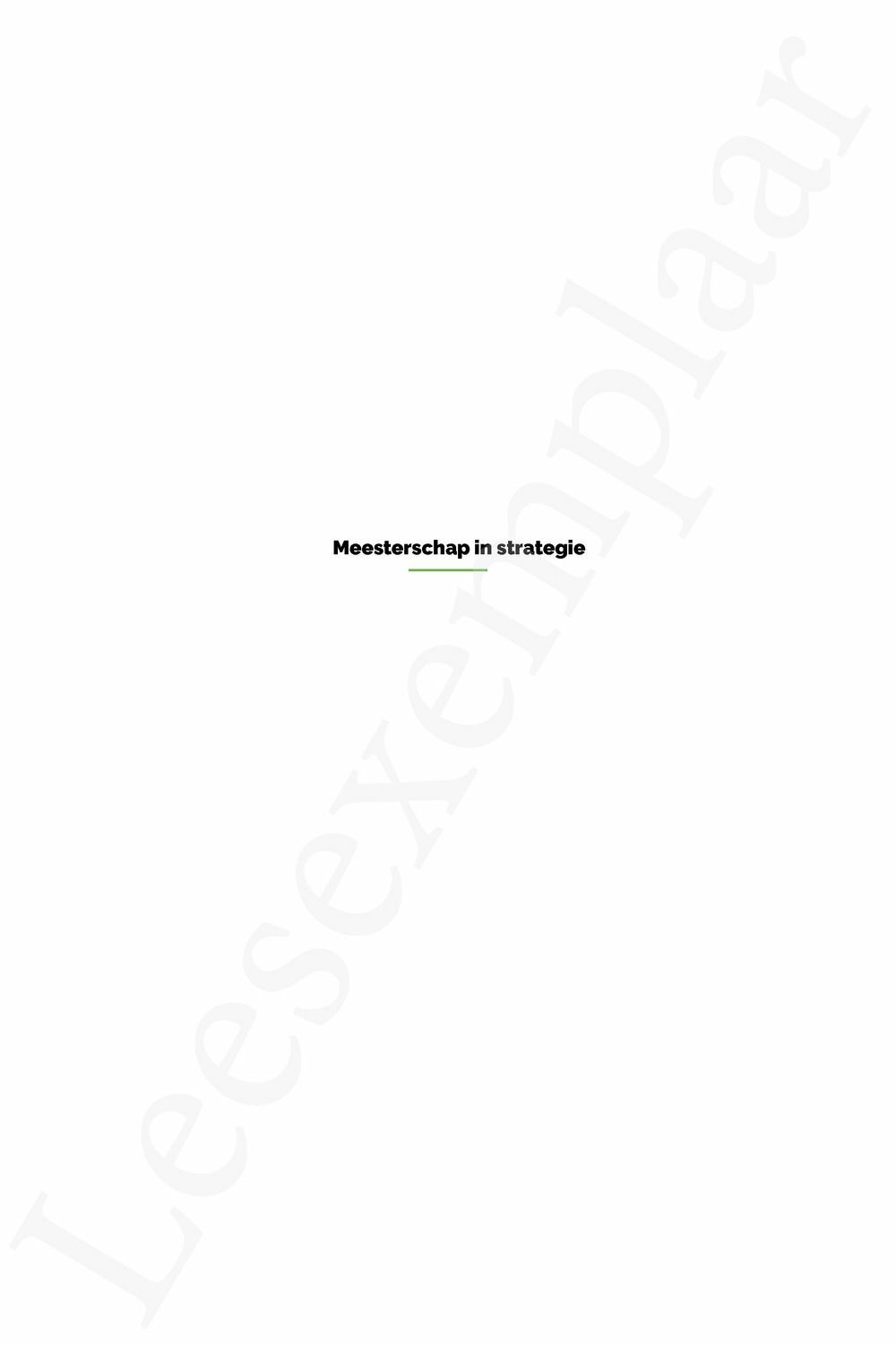 Preview: Meesterschap in strategie