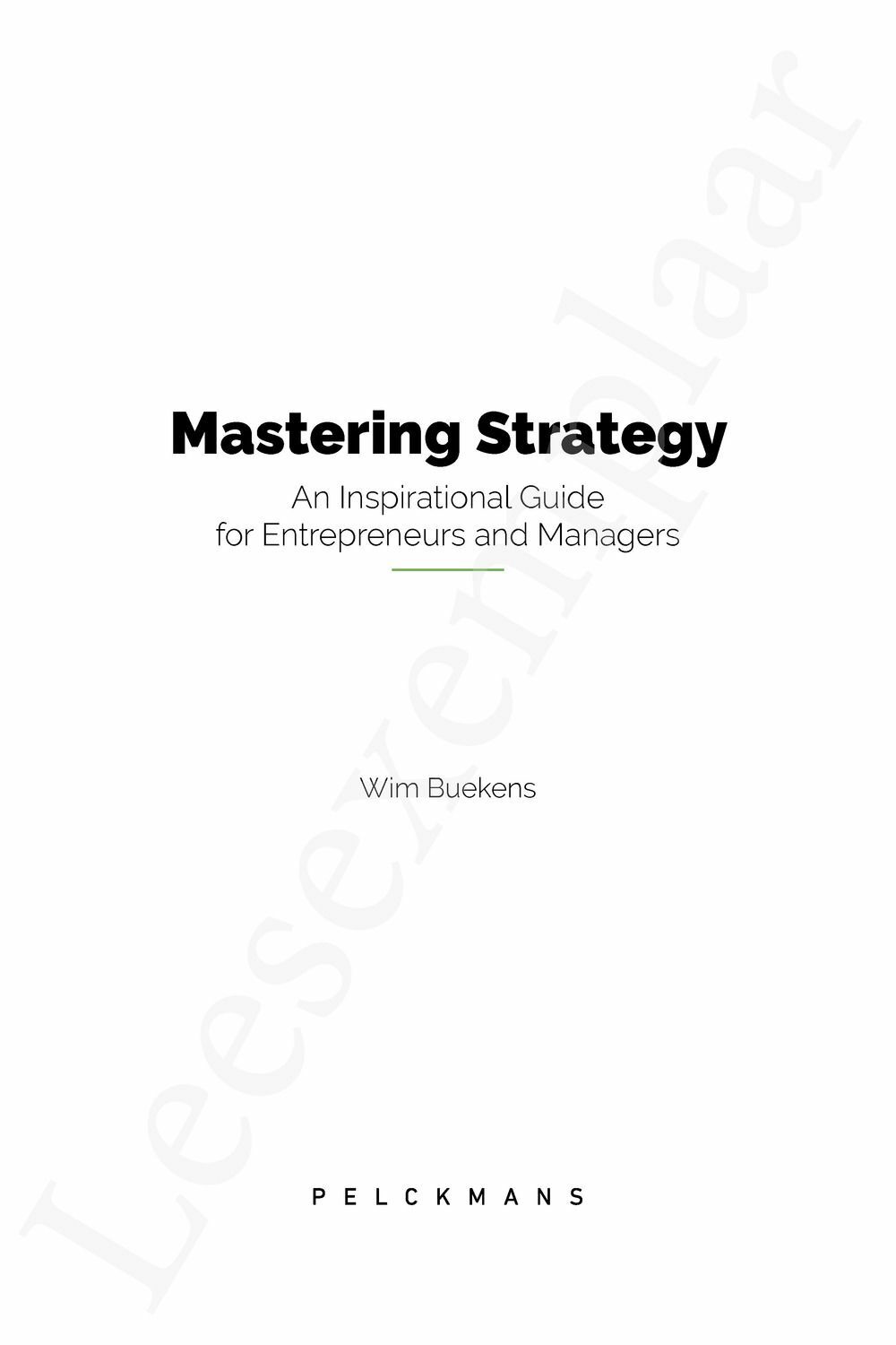 Preview: Mastering Strategy