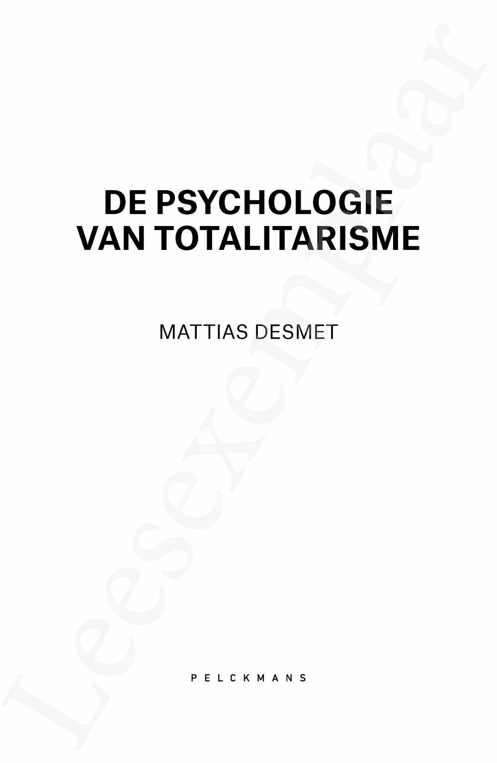 Preview: De psychologie van totalitarisme