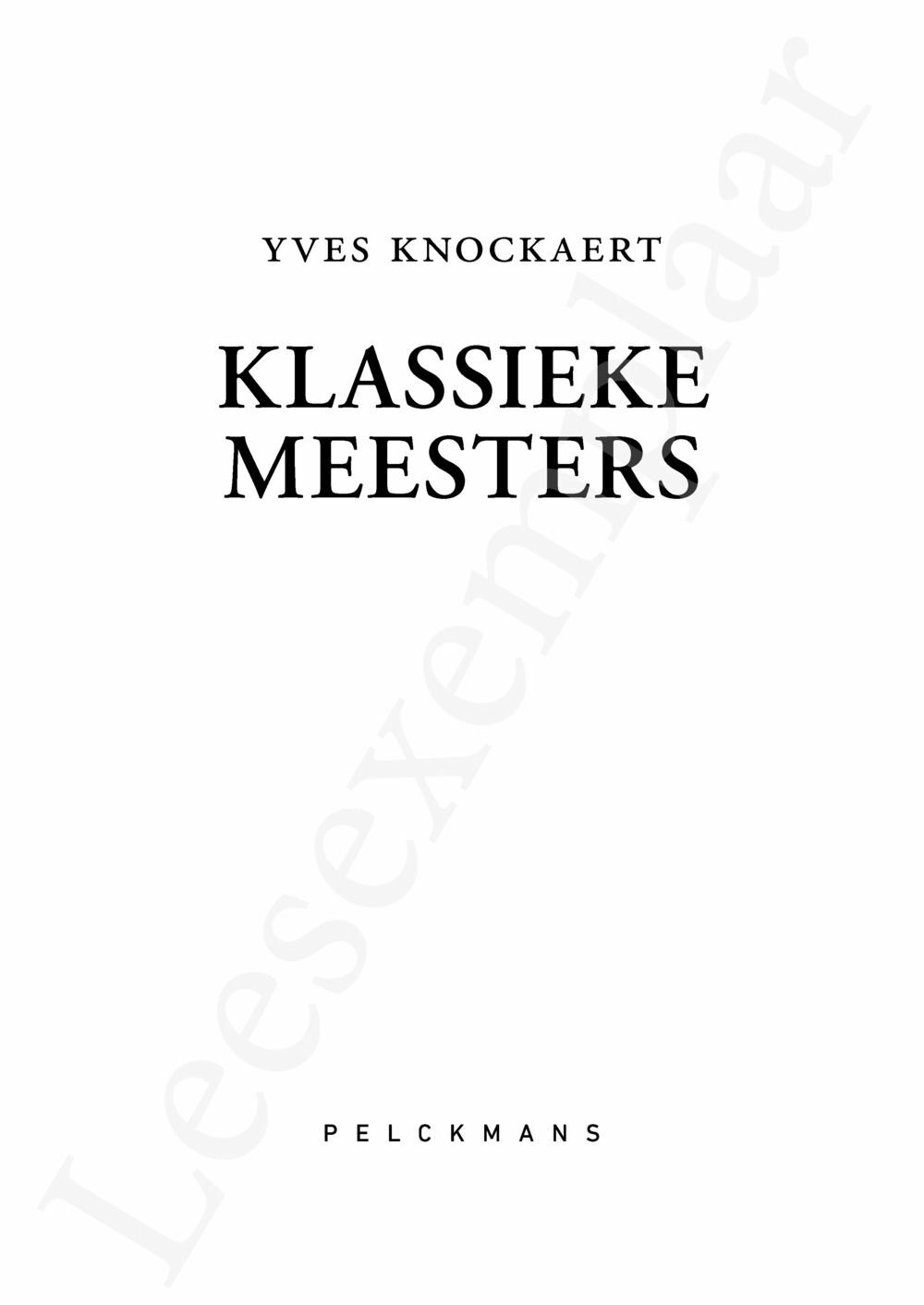 Preview: Klassieke meesters