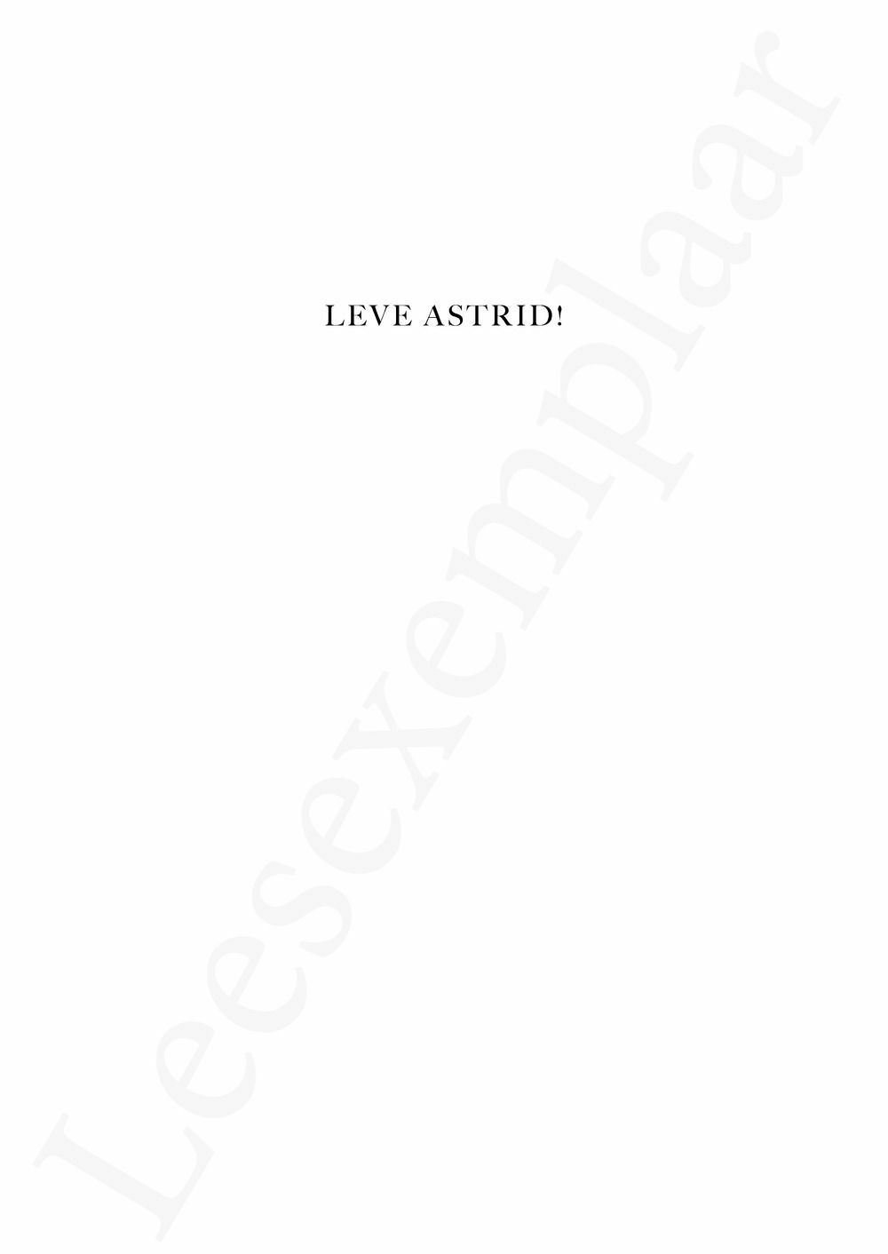 Preview: Leve Astrid!