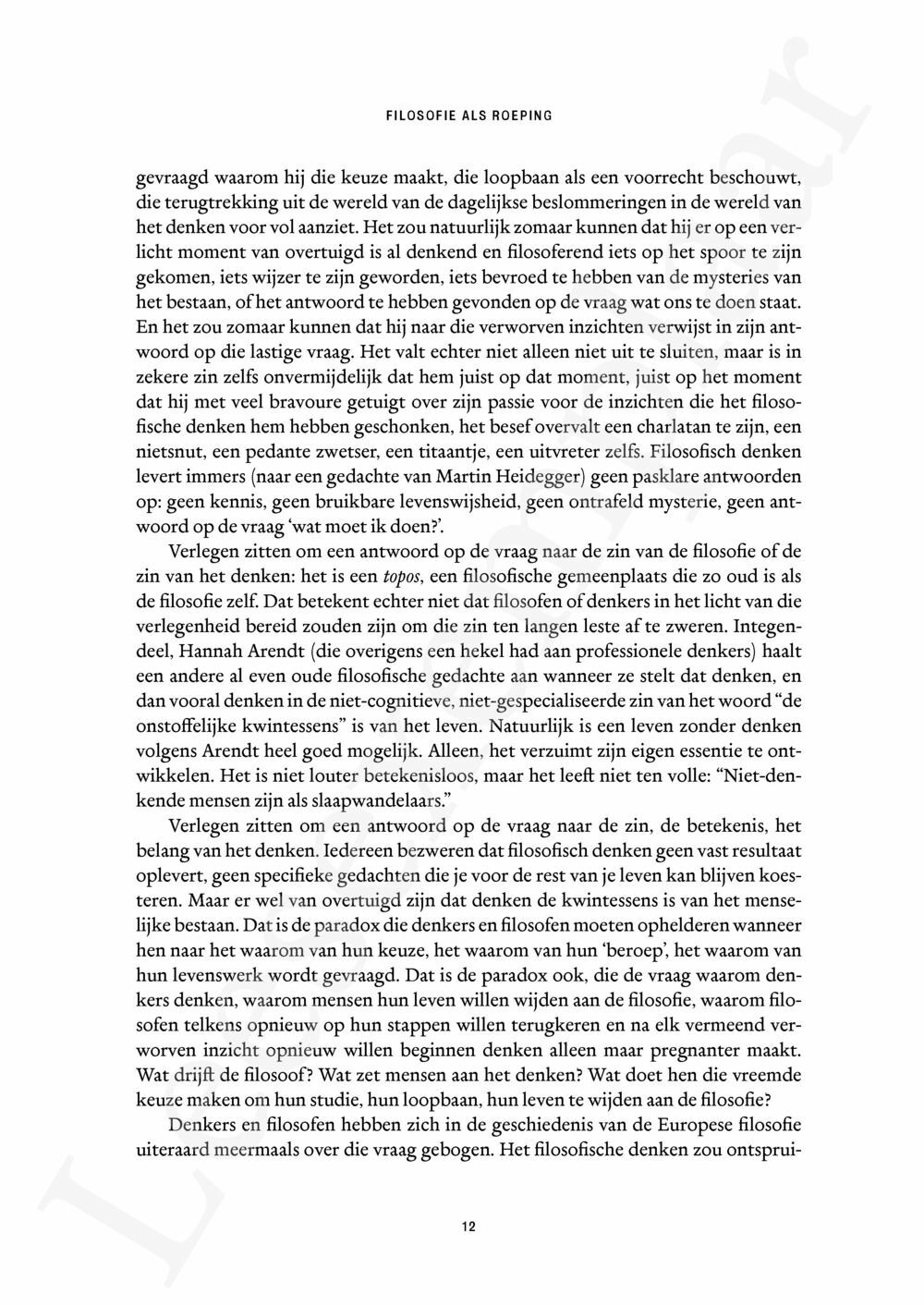 Preview: Filosofie als roeping