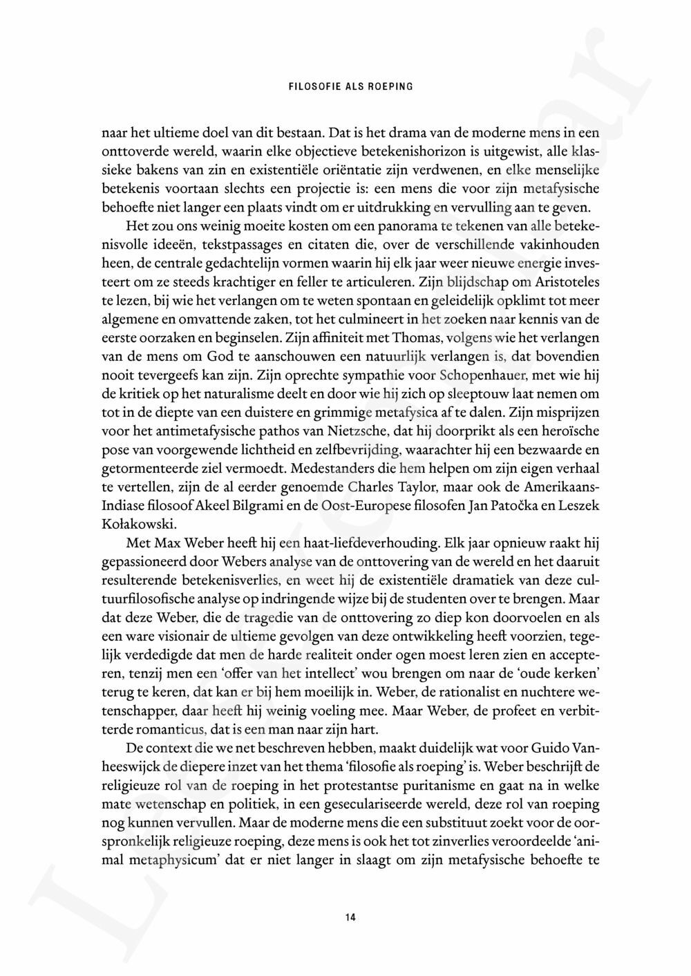 Preview: Filosofie als roeping