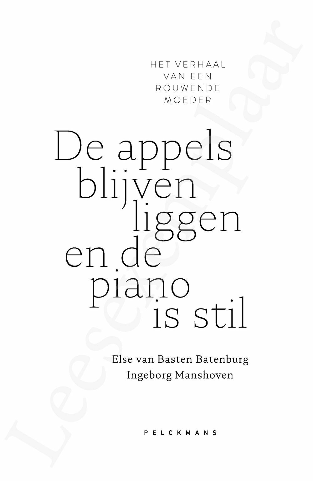 Preview: De appels blijven liggen en de piano is stil