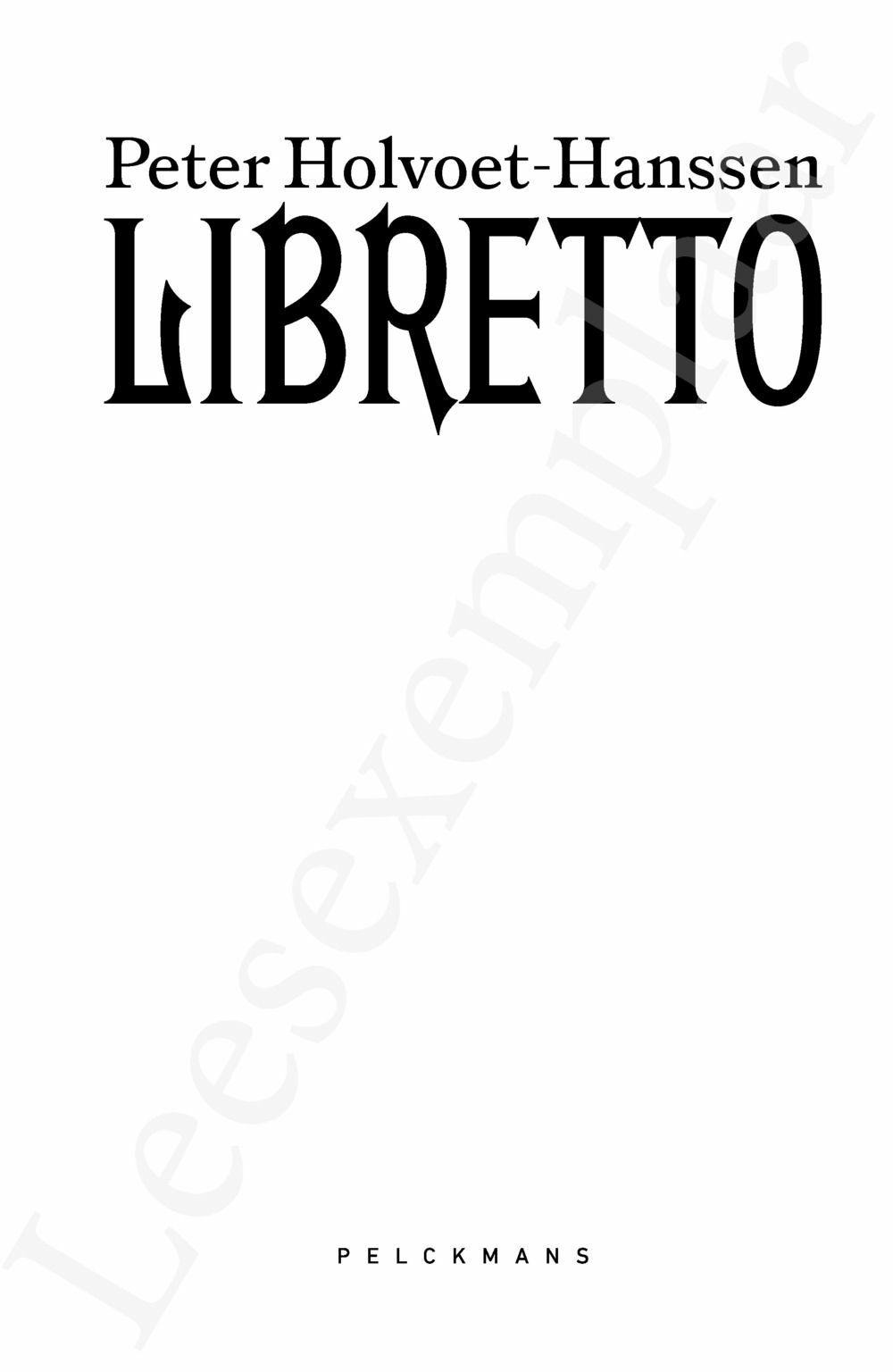 Preview: Libretto