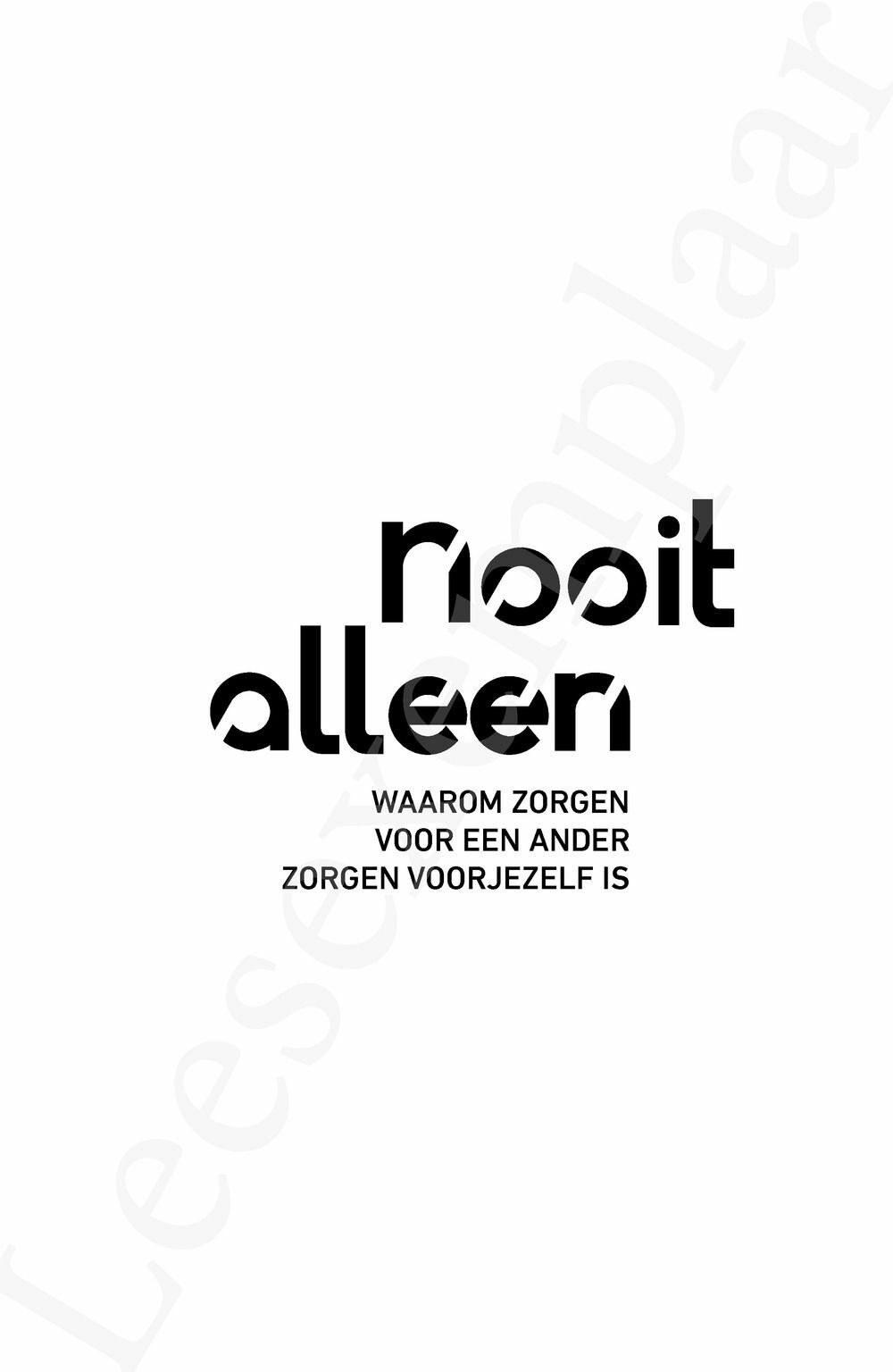Preview: Nooit alleen