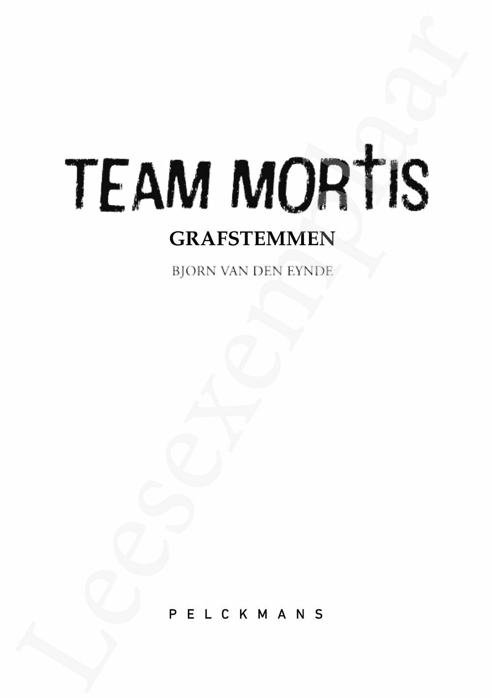 Preview: Team Mortis 13 - Grafstemmen