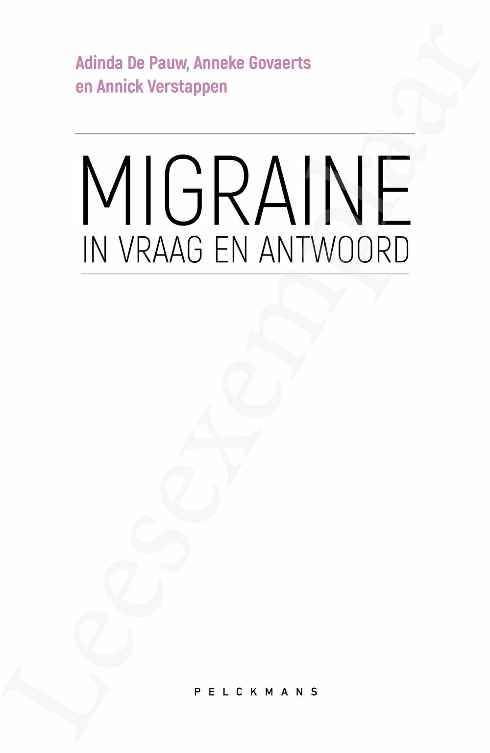 Preview: Migraine in vraag en antwoord