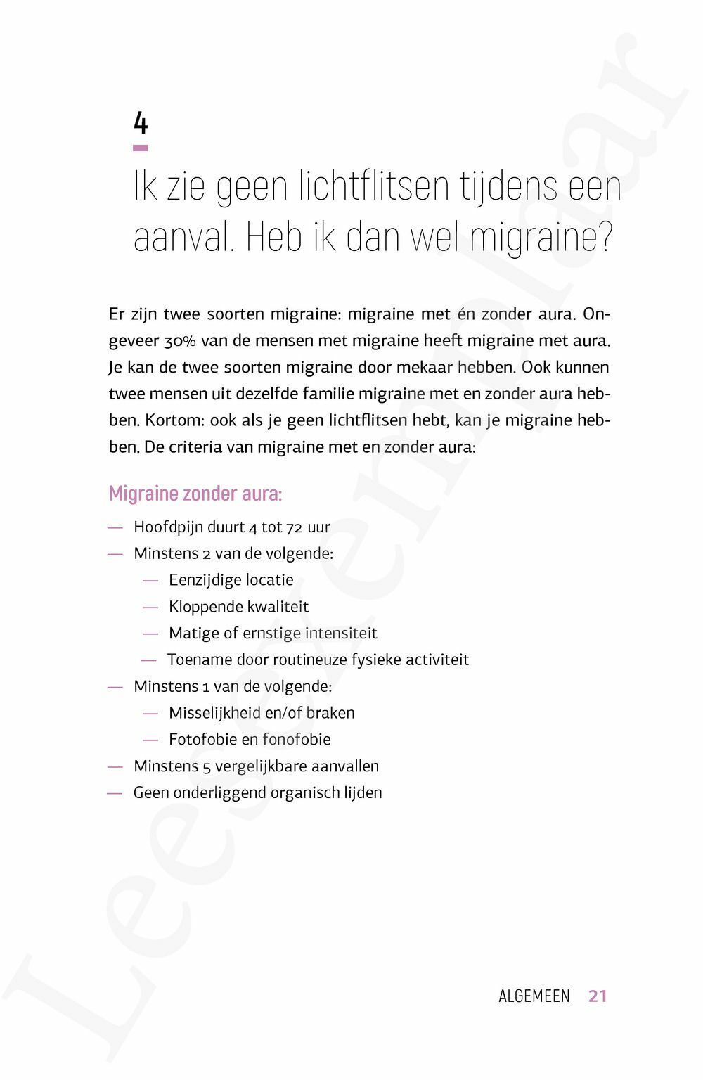 Preview: Migraine in vraag en antwoord