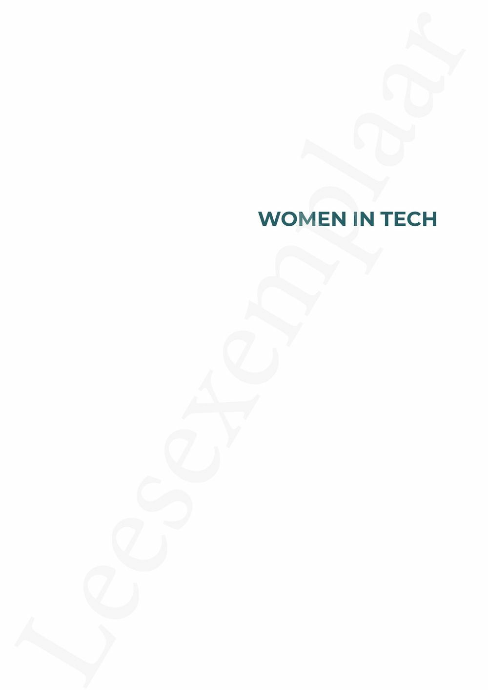 Preview: Women in Tech