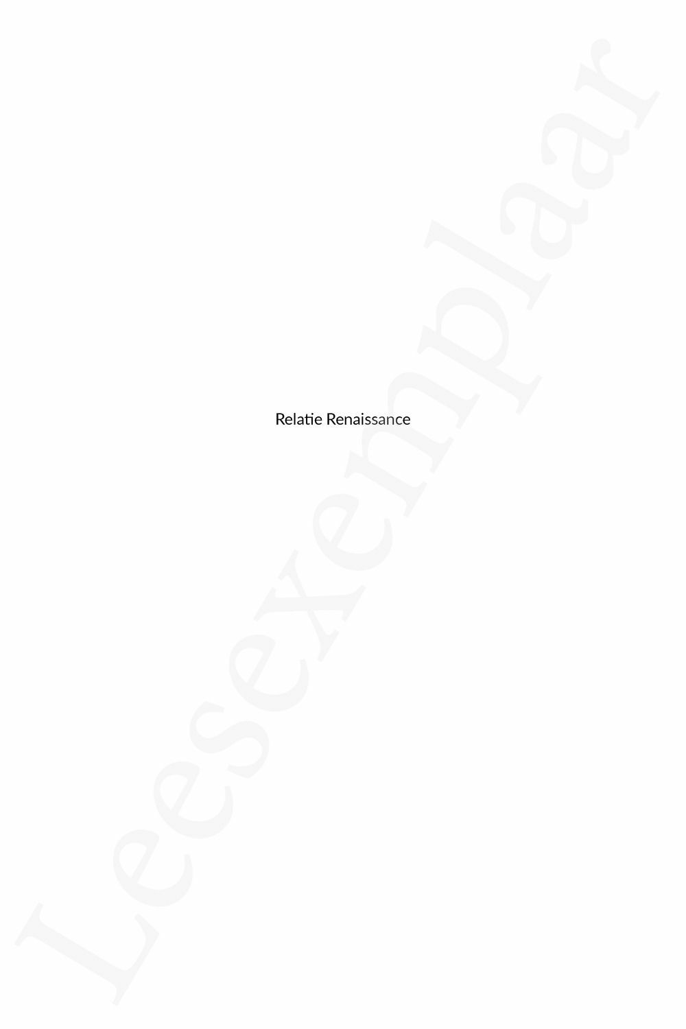 Preview: Relatie Renaissance