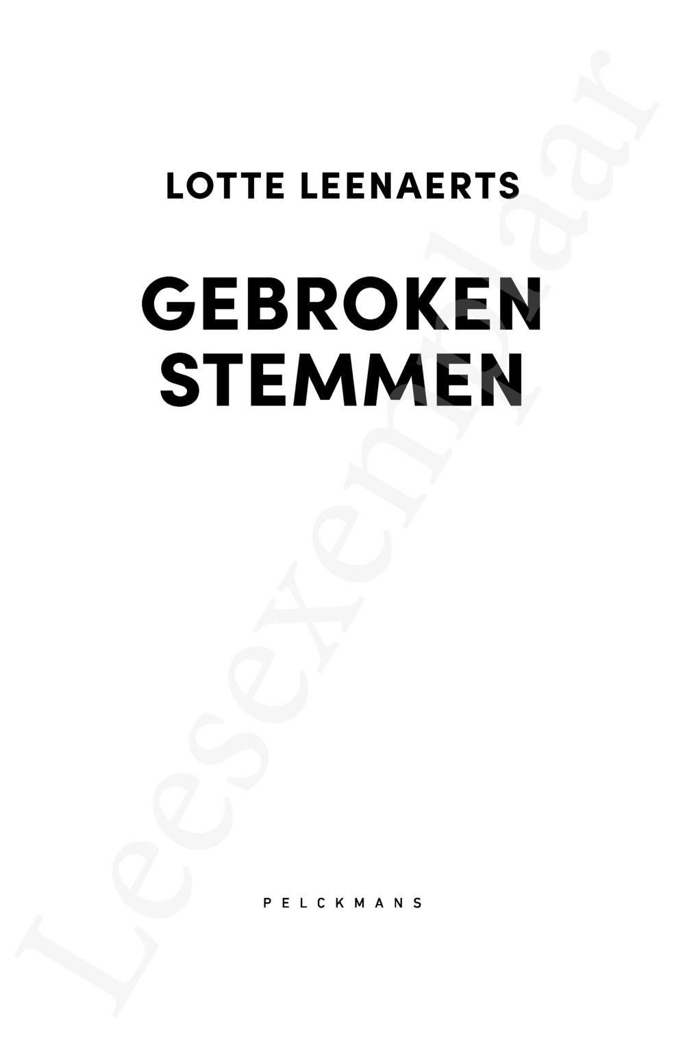 Preview: Gebroken stemmen