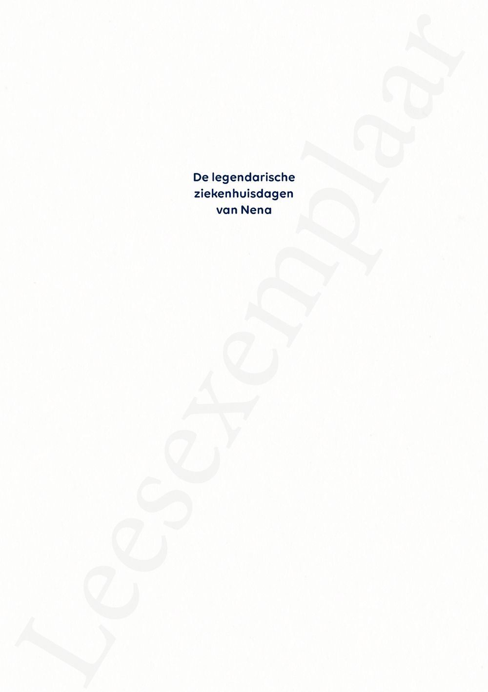 Preview: De legendarische ziekenhuisdagen van Nena