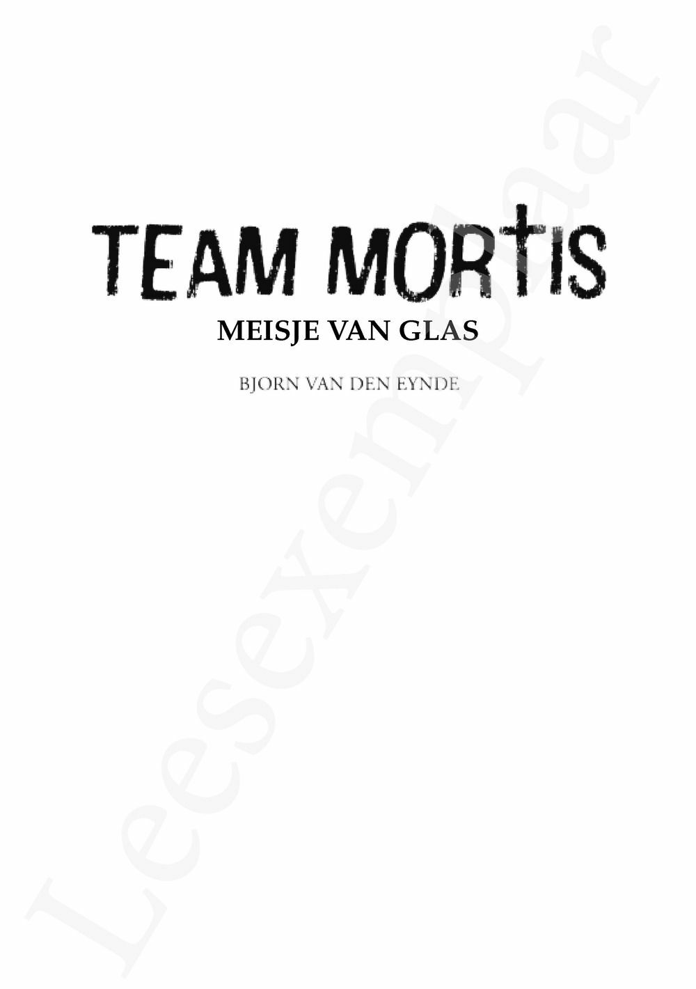 Preview: Team Mortis 12 - Meisje van glas