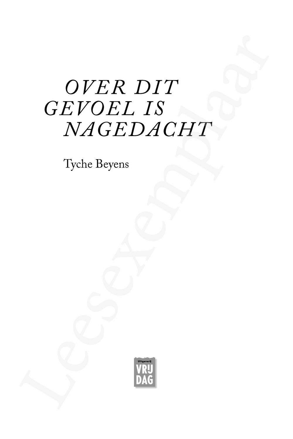 Preview: Over dit gevoel is nagedacht