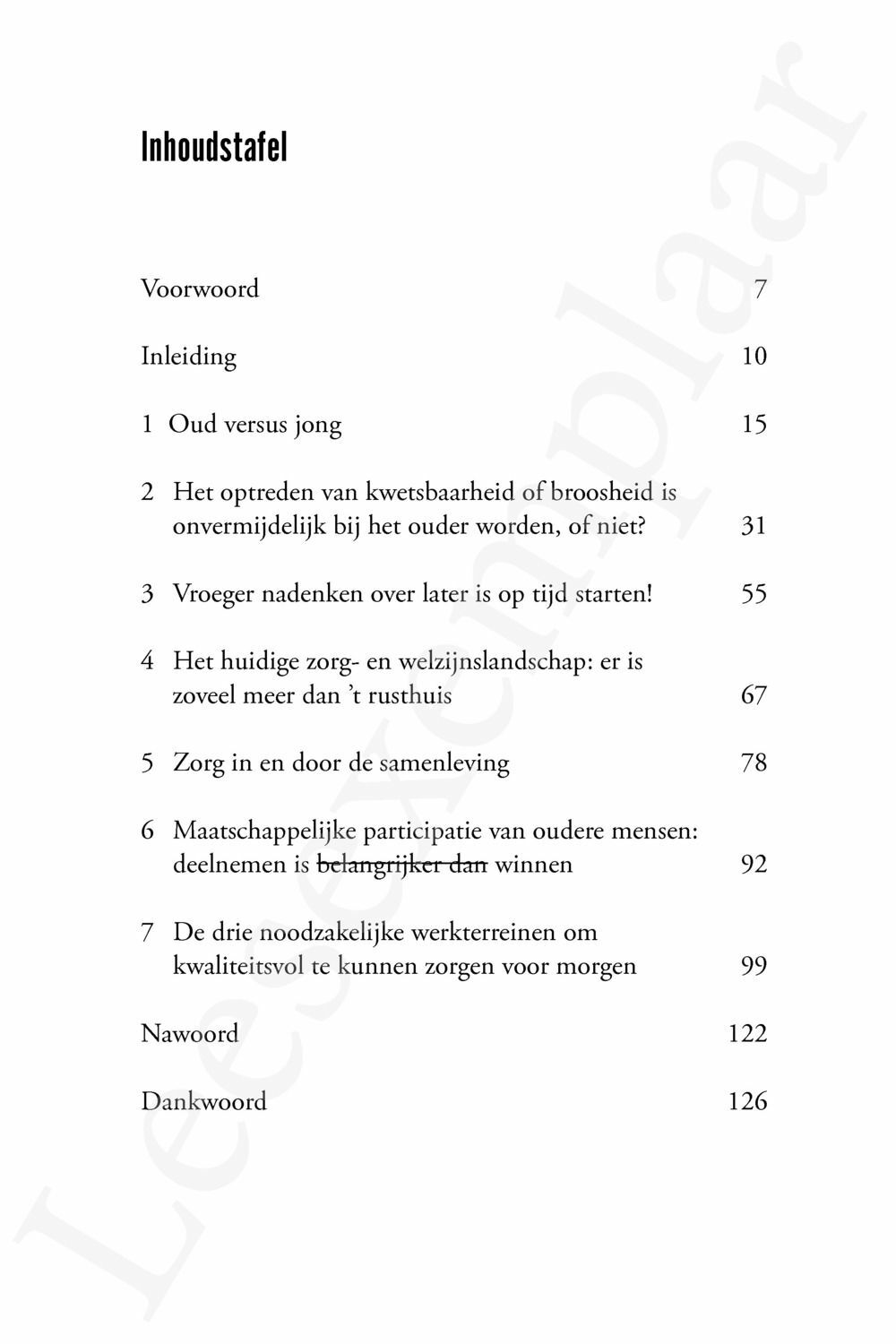 Preview: Zorgen voor morgen