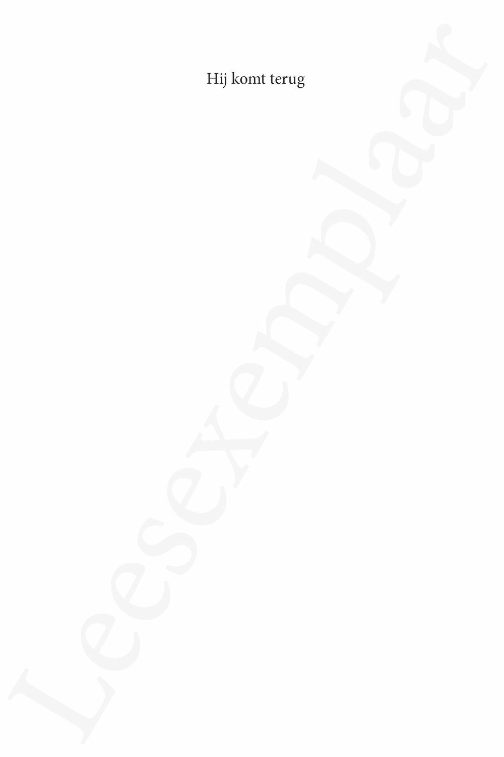 Preview: Hij komt terug