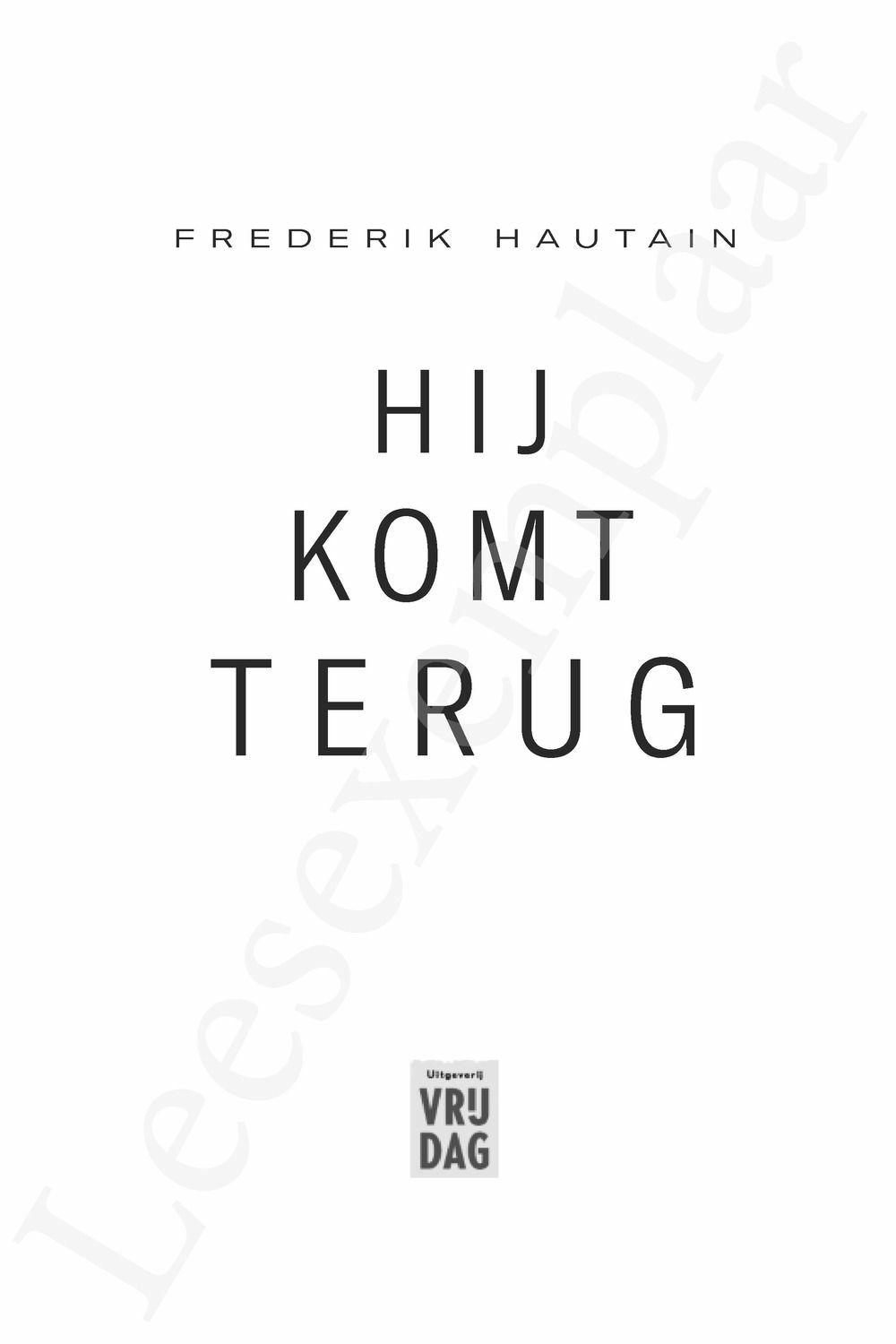 Preview: Hij komt terug