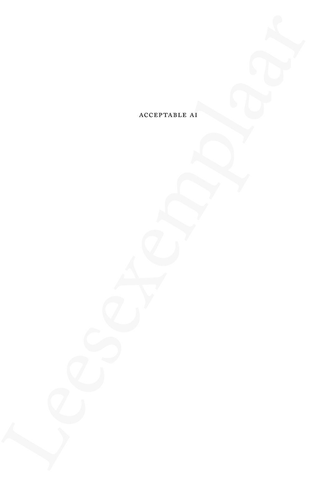 Preview: Acceptable AI