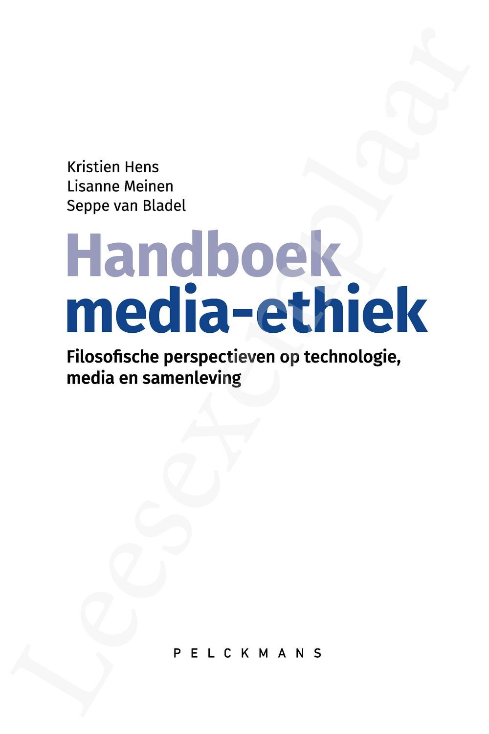 Preview: Handboek media-ethiek