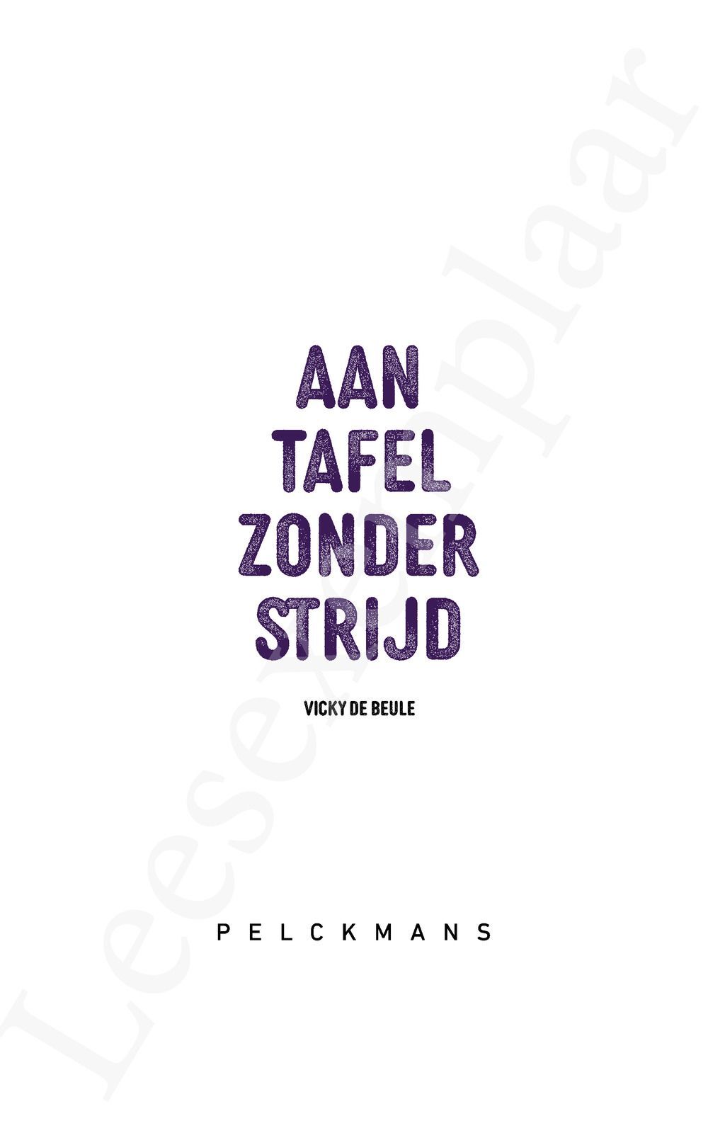 Preview: Aan tafel zonder strijd