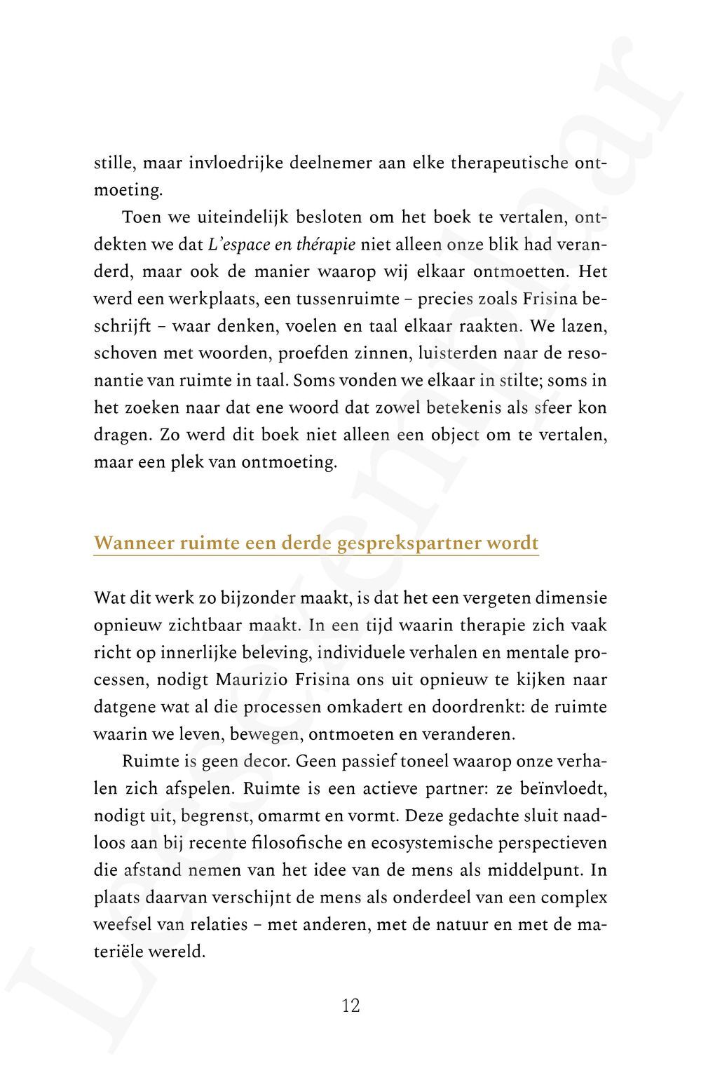 Preview: Ruimte in therapie