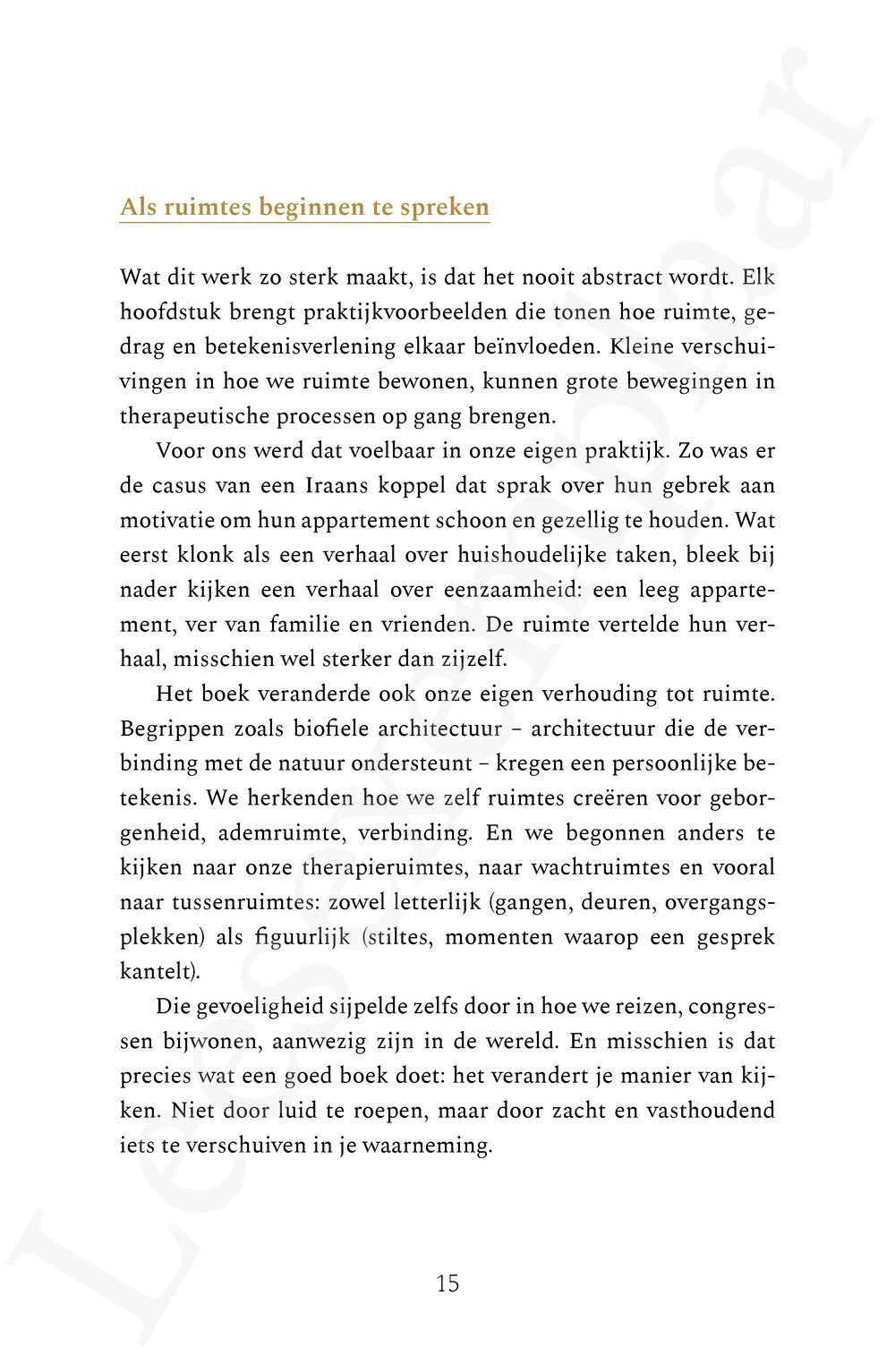 Preview: Ruimte in therapie