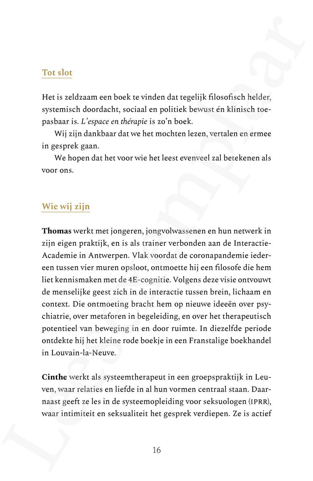 Preview: Ruimte in therapie