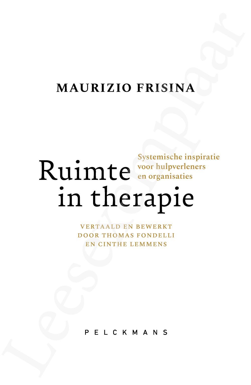 Preview: Ruimte in therapie