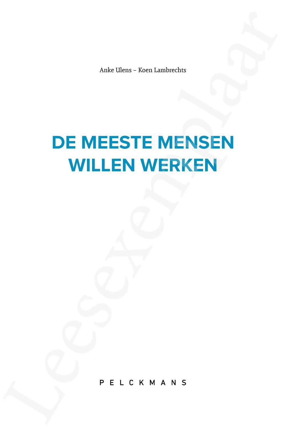 Preview: De meeste mensen willen werken